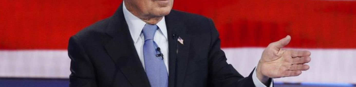 Democratic presidential candidate and former New York City Mayor Mike Bloomberg speaks during a Democratic presidential primary debate Wednesday in Las Vegas. [The Associated Press/r]