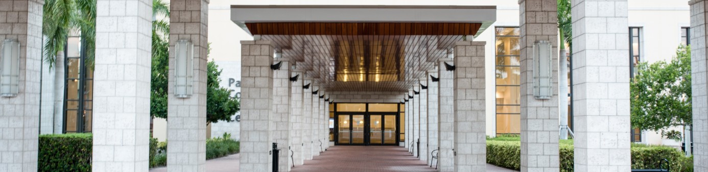 Main entrance of Palm Beach County Convention Center