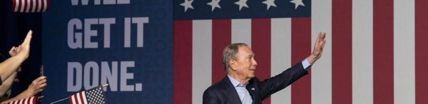 Presidential candidate Mike Bloomberg at his rally on Super Tuesday in Palm Beach County Convention Center in West Palm Beach, Florida on march 3, 2020. [Greg Lovett/palmbeachpost.com]