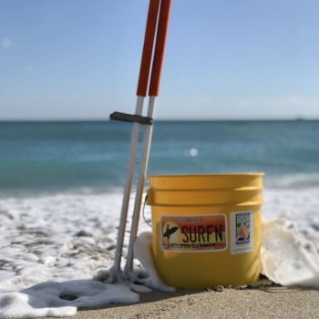 Photo from the Beach Clean Up with Volunteers of the Palm Beaches 